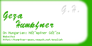 geza humpfner business card